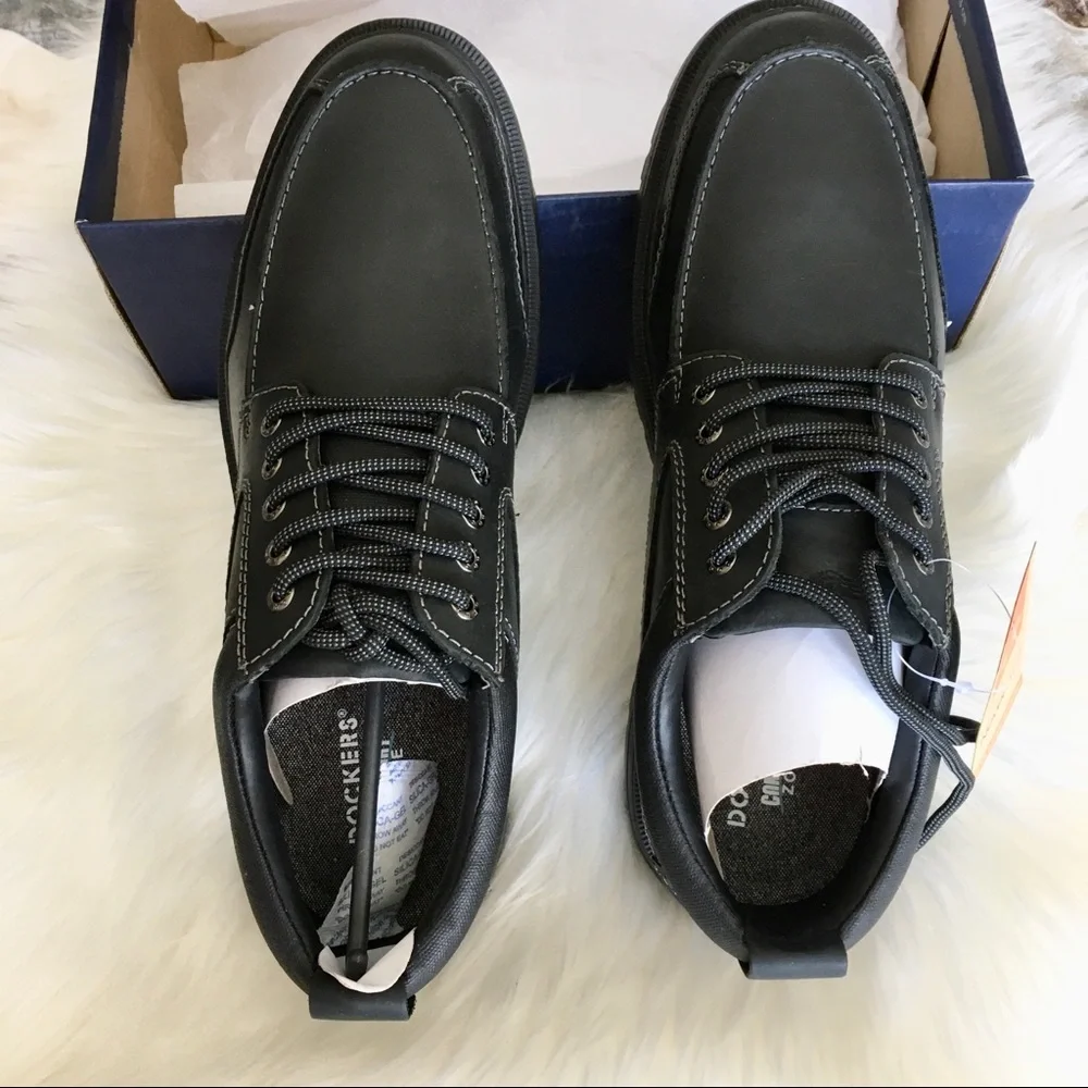 NEW Dockers Men's Overton Black Leather Shoes